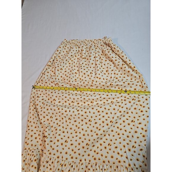 Weworewhat Smocked Midi Ditsy Dasies Ivory dress size XL New - Picture 10 of 15